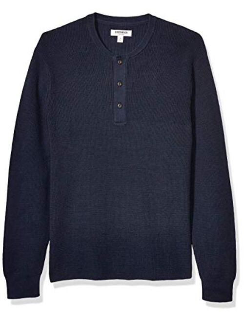 Amazon Brand - Goodthreads Men's Soft Cotton Henley Sweater