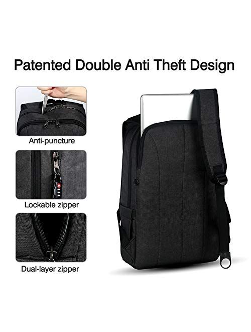 Slim Business Laptop Backpack USB Anti Thief/Tear Travel Computer Backpack