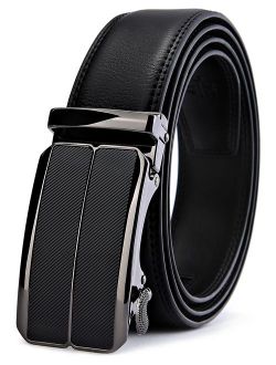 Bulliant Men Belt-Leather Ratchet Belt for Men Dress 1 3/8" In Gift Box, Size Adjustable byTrim to Fit