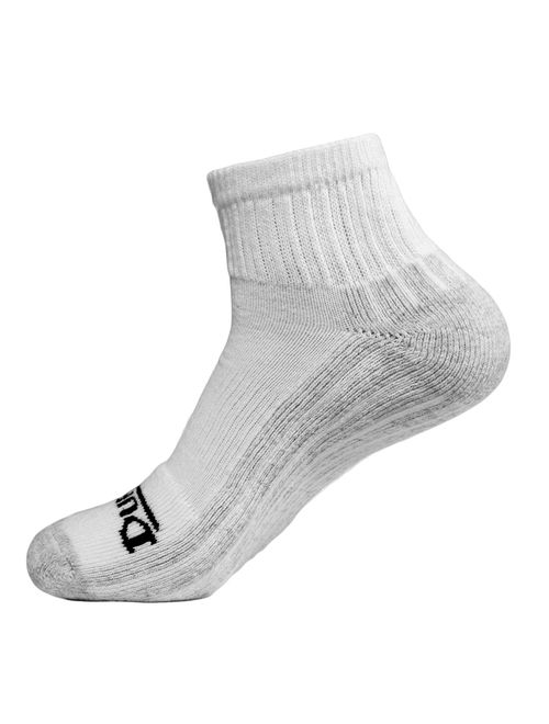 DURABILT Adult White Cotton Ankle Sport Sock 3pk Size 10-12