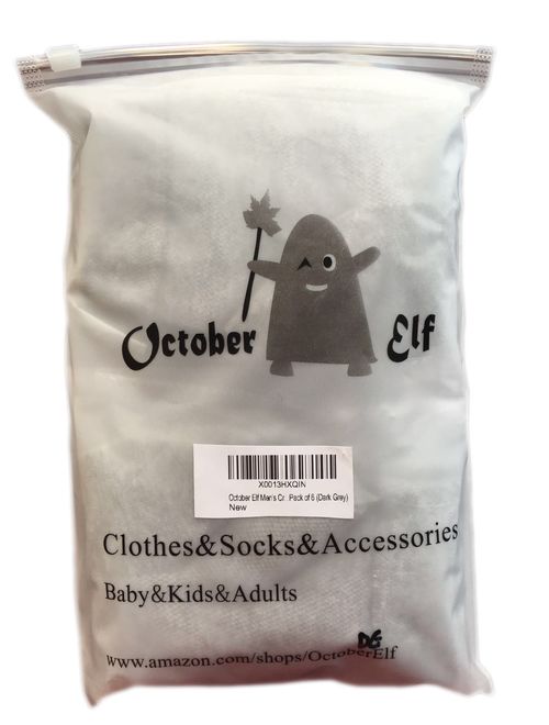 October Elf Men's Crew Socks Ankle Thin Socks Pack of 6