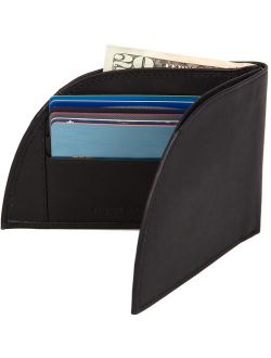 Front Pocket Men's Leather Wallet - Patented Design With ID And 6 Card Slots