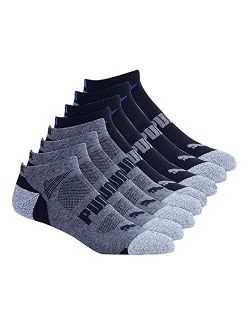Men's No show Sport Socks, Moisture Control, Arch Support (8 Pair)