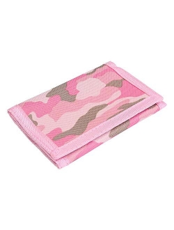 RFID Wallet Camouflage Wallet Nylon Trifold Wallets for Men,Mini Trifold Coin Purse with Zipper for Kids