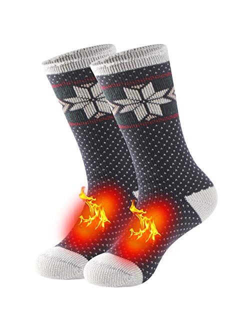 Warm Thermal Socks, Sunew Unisex Thick Insulated Heated Winter Heavy Crew Socks