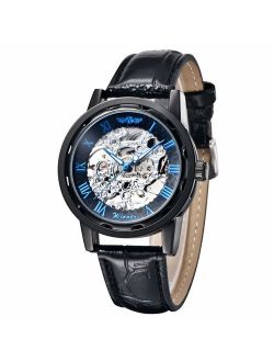 Gute Classic Steampunk Bling Automatic Mechanical Wristwatch See Through Skeleton Automatic Unisex Watch