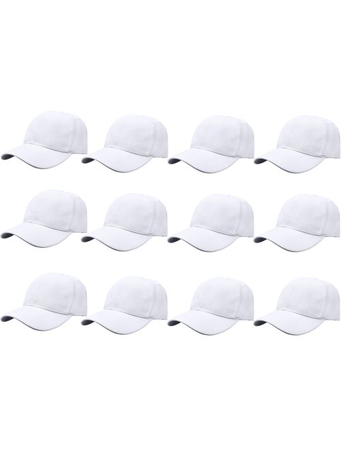 Gelante Plain Blank Baseball Caps Adjustable Back Strap Wholesale LOT 12 PC'S