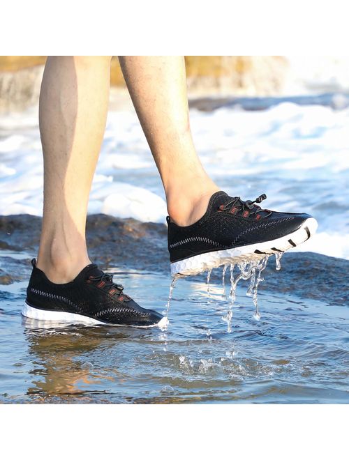 Alibress Men's Water Shoes Lightweight Quick Dry Aqua Beach Shoes