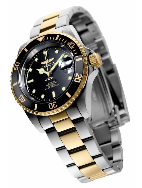 Invicta Men's 8927OB Pro Diver 18k Gold Ion-Plated and Stainless Steel Watch, Two Tone/Black