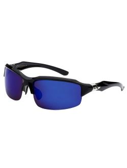 Arctic Blue Mens Fashion Sports Wrap Sunglasses