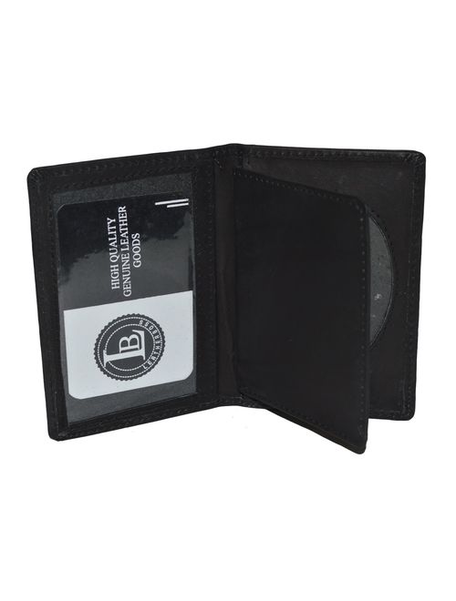 LeatherBoss Police Shield Shape Badge Holder Bifold Wallet