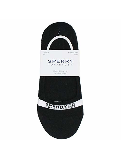 Sperry Top-Sider Men's Solid Signature Liner 3 Pack, Wine Assorted, Sock Size:10-13/Shoe Size: 6-12