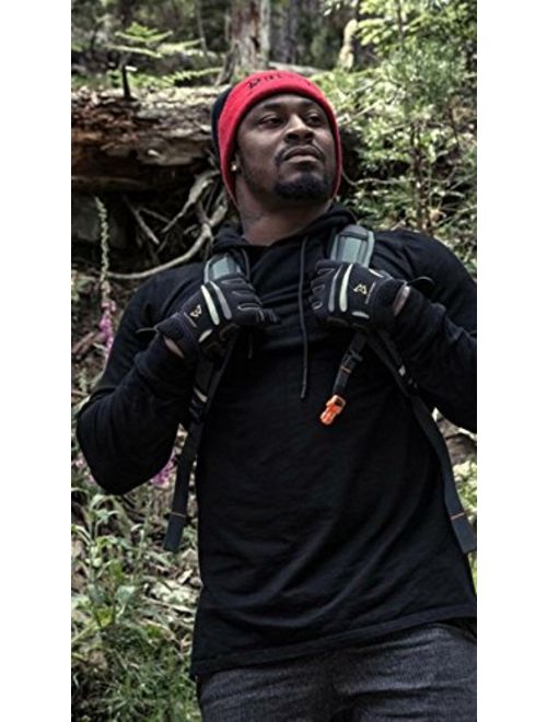 BIONIC The Official Glove of Marshawn Lynch Gloves Beast Mode Men's Full Finger Fitness/Lifting Gloves w/Natural Fit Technology, Black (Pair)