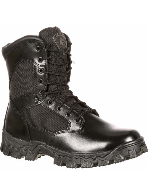 Rocky FQ0002165 8" Alpha Blk Waterproof Extra Wide 9.5 Duty Boots
