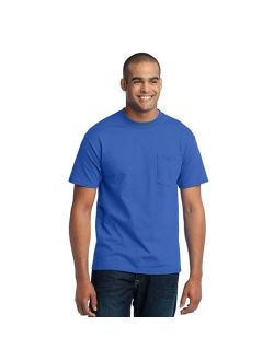 Port & Company Men's Tall 50/50 Cotton/Poly T Shirt with Pocket