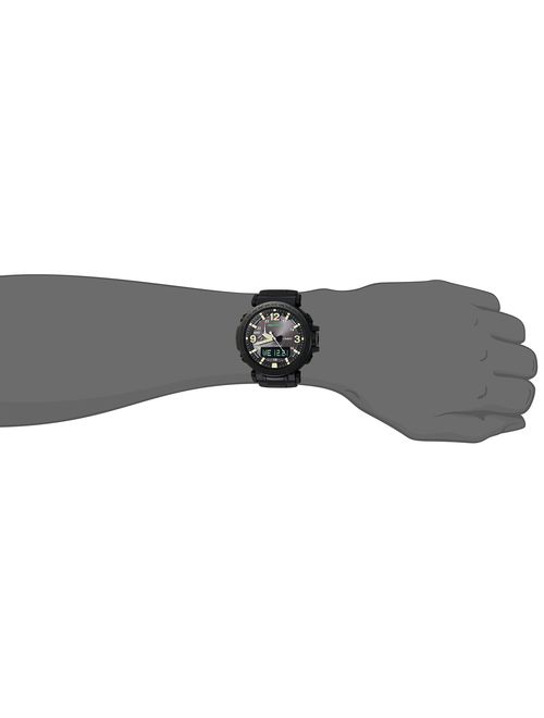 Casio Men's Pro Trek Quartz Watch with Silicone Strap, Black, 30.5 (Model: PRG-600Y-1CR)