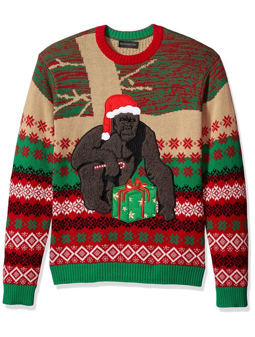 Blizzard Bay Men's Ugly Christmas Sweater Gorillas