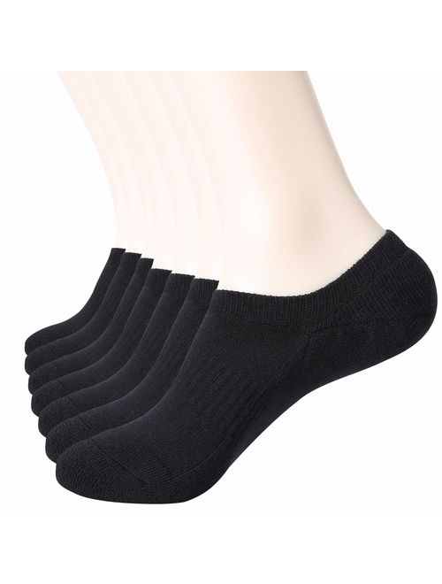 WANDER No Show Socks Mens 7 Pairs Low Cut Ankle Men invisible Socks Fit Size 6-9/10-12
