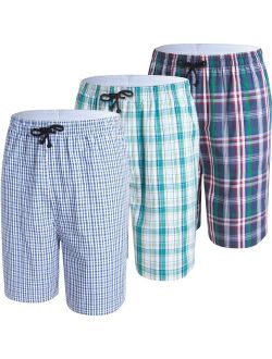 JINSHI Men's Sleep Shorts Lounge Sleepwear 3PACK