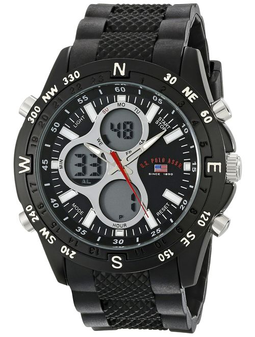 U.S. Polo Assn. Sport Men's US9140 Sport Watch with Black Rubber Band