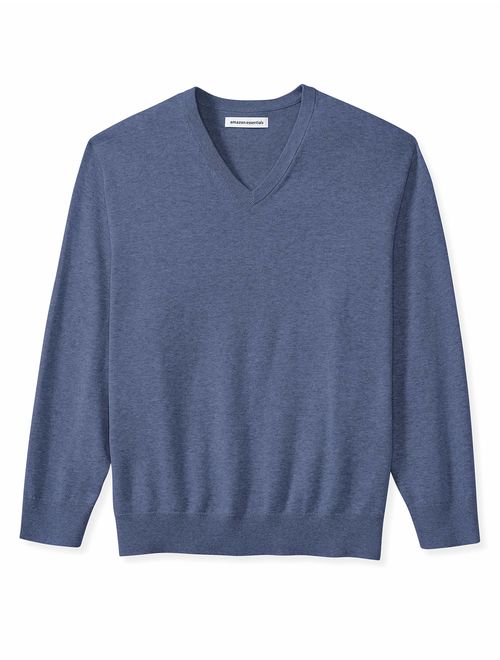 Amazon Essentials Men's Big and Tall V-Neck Sweater fit by DXL