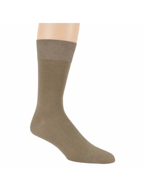 Men Bamboo Dress Sock - 6 Pack - XL/L/M - Brown Blue Brown Burgundy Beige Black