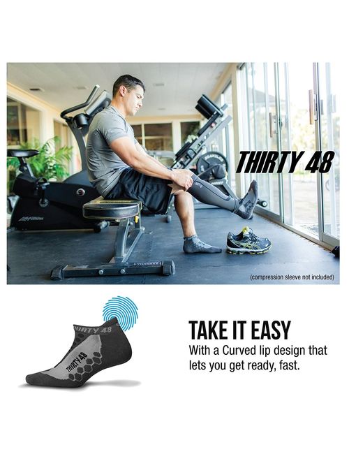 Thirty 48 Running Socks for Men and Women Features Coolmax Fabric That Keeps Feet Cool & Dry - 1 Pair or 3 Pairs