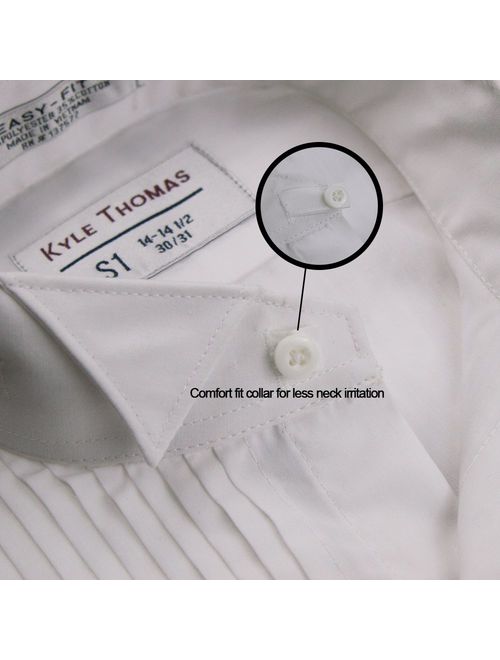 Kyle Thomas Men's 1/4" Pleat Wing Collar Tuxedo Shirt