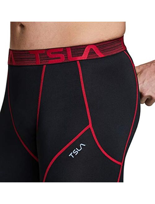 TSLA Men's (Pack of 1, 2) Thermal Wintergear Compression Baselayer Pants Leggings Tights