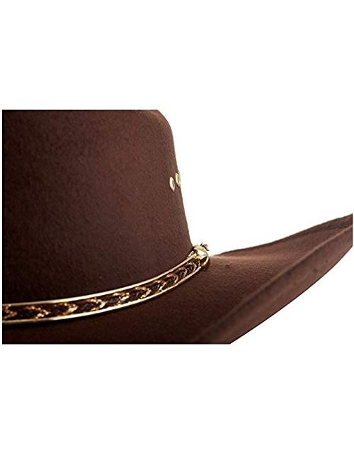 Faux Felt Wide Brim Western Cowboy Hat