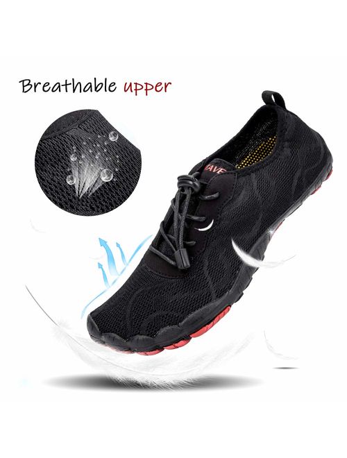 hiitave Men Barefoot Water Shoes Beach Aqua Socks Quick Dry for Outdoor Sport Hiking Swiming Surfing