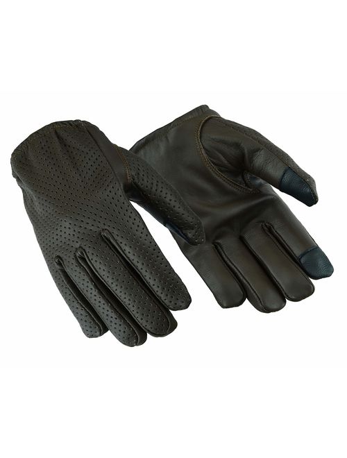 Hugger Breathable Full-Finger Touchscreen Durable Leather Gloves - Driving, Motorcycle, Riding, Patrol, Shooting