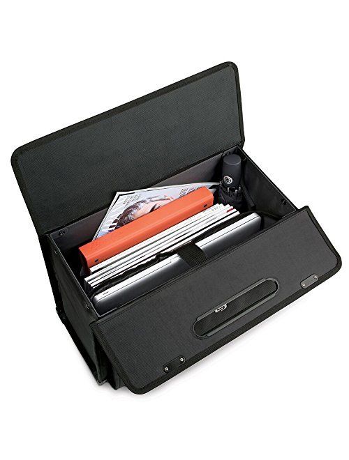 Solo New York Herald Rolling Catalog Case with Padded Laptop Compartment that fits up to 16 inch laptop, Equipped with Dual Combination Locks and Two Wheeled Hard Sided C