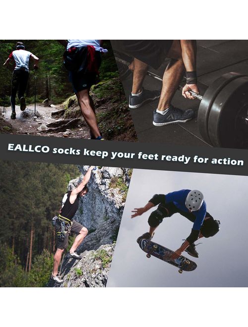 Eallco Mens Ankle Socks Comfy Casual Socks 6 Pairs