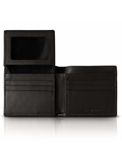 RFID Blocking Leather Wallets For Men, Black or Brown