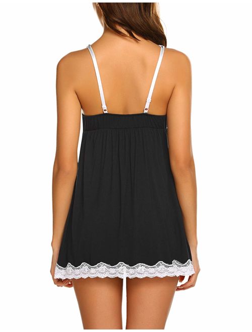 Avidlove Women Sexy Sleepwear Lace Chemise Nightgown Full Slip Babydoll Sleepwear
