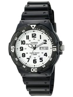 Men's Sports Quartz Watch with Resin Strap, Black, 18 (Model: MRW200H-7BV)