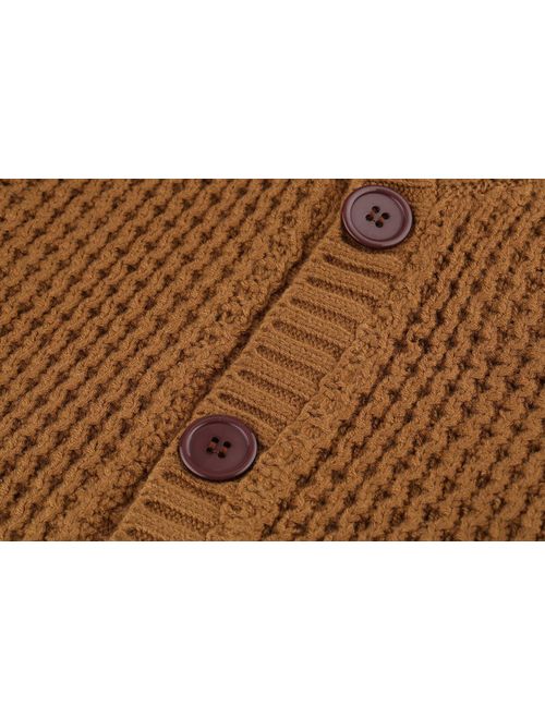 Mens Sweaters Turtleneck Cable Knit Button Down Cardigans Chunky Casual Fall Winter Jackets Coats