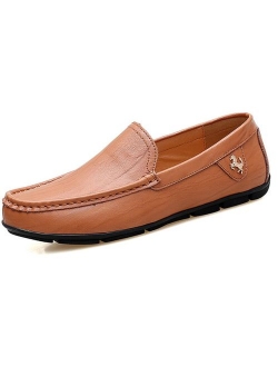 Go Tour Men's Casual Leather Fashion Slip-on Loafers Shoes