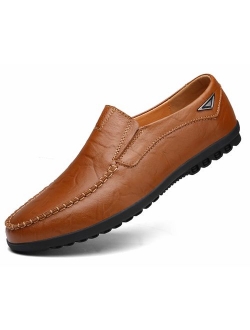 Go Tour Men's Casual Leather Fashion Slip-on Loafers Shoes