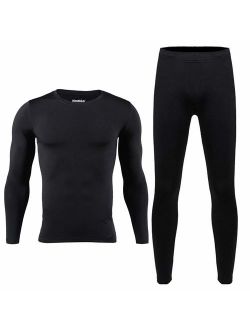 HEROBIKER Mens Thermal Underwear Set Skiing Winter Warm Base Layers Tight Long Johns Tops & Bottom Set with Fleece Lined