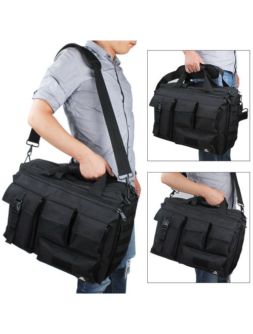 Tactical Briefcase, 15.6 Inch Men's Messenger Bag Military Briefcase for Men