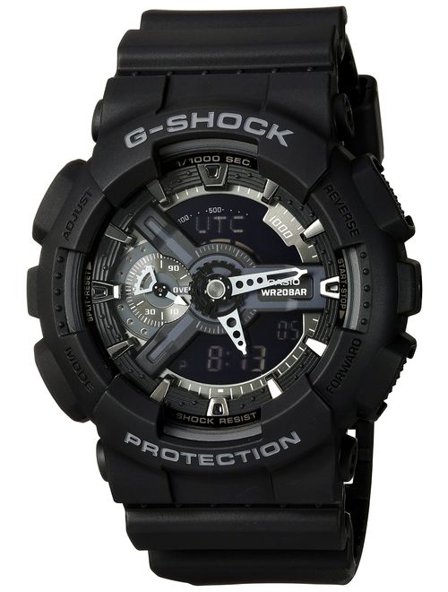 Casio G-Shock X-Large Display Stealth Black Watch (GA110-1B) - Water and Shock Resistant