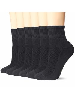 +MD 6 Pack Womens and Mens Smell Control Rayon from Bamboo Ankle Socks Cushioned Sole Quarter Casual Socks
