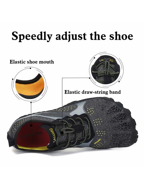 SAGUARO Mens Womens Minimalist Trail Running Shoes Barefoot Walking | Wide Toe Box | Outdoor Cross Trainer | Zero Drop Sole