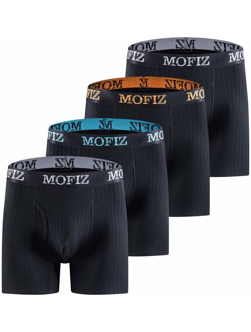 Buy MoFiz Men's Boxer Briefs Underwear Long Leg Men Underwear Boxer ...