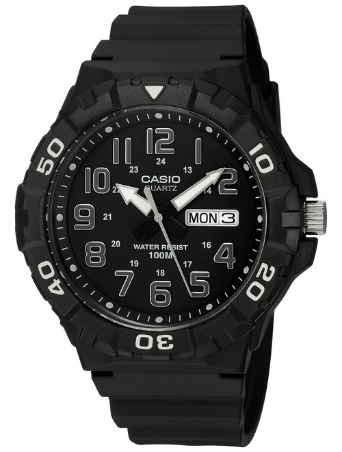 Casio Men's Classic Quartz Watch with Resin Strap, Black, 20 (Model: MRW-210H-1AVCF)
