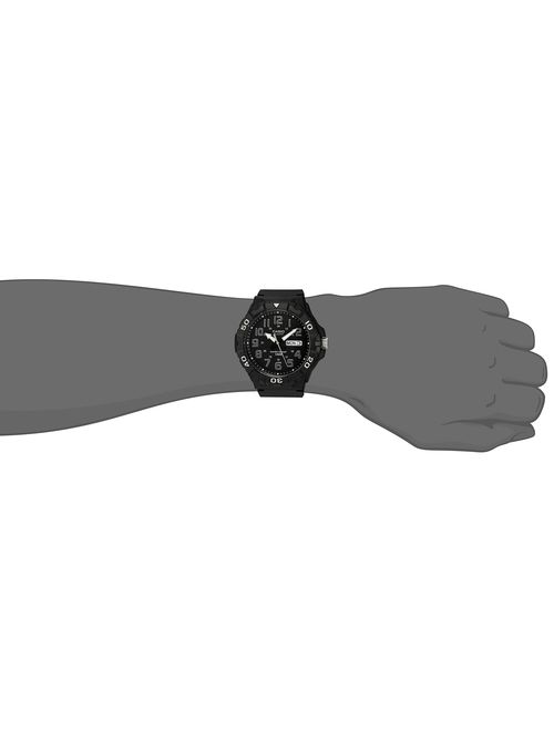 Casio Men's Classic Quartz Watch with Resin Strap, Black, 20 (Model: MRW-210H-1AVCF)
