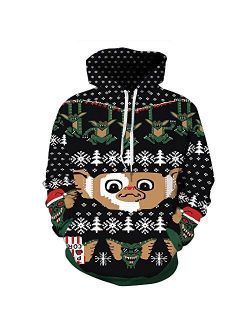 Grace's Secret Unisex 3D Ugly Christmas Sweatshirt Kangaroo Pocket Hoodies Pullover
