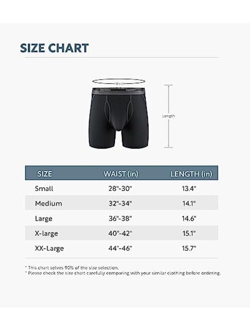 Separatec Men's Underwear Dual Pouch Sport Quick Dry Long Leg Boxer Briefs 3 Pack